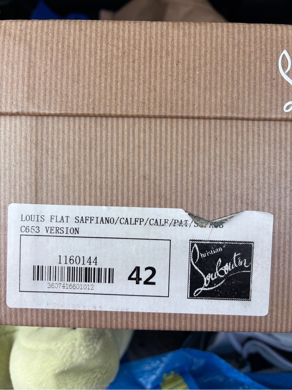 Christian Louboutin Louis Flat in Pale Yellow Leather